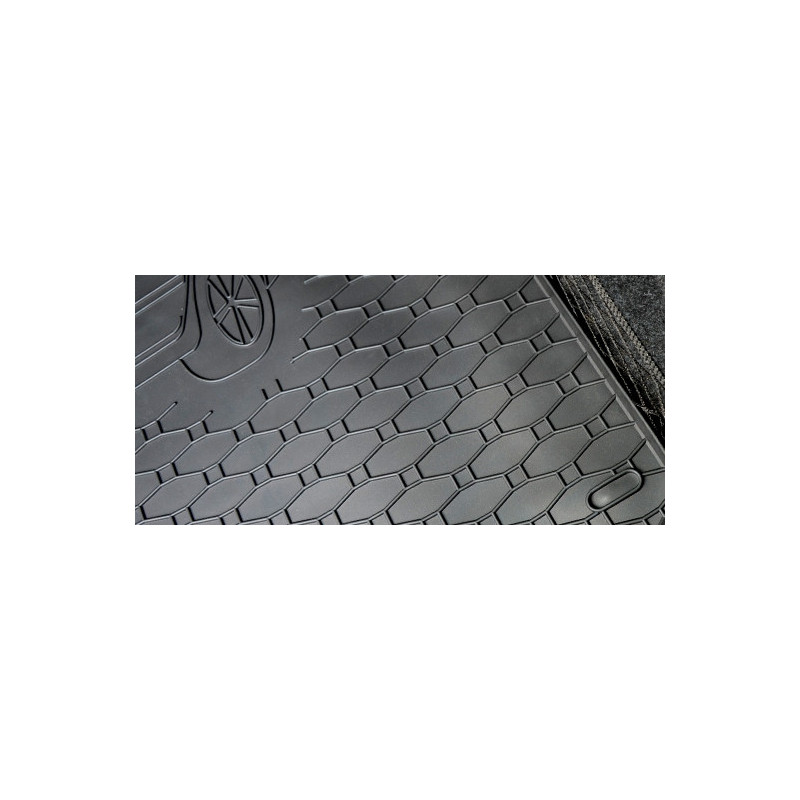 Trunk mat, rubber (FOR YOUR CAR BRAND) - Black