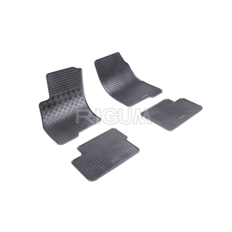 Car rubber mats (FOR YOUR CAR BRAND), Rigum - Black