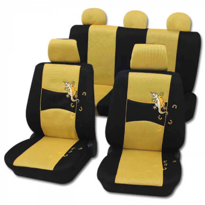 Car seat cover Gecko Black / Yellow