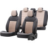 Car seat cover black leatherlook / beige alkantara