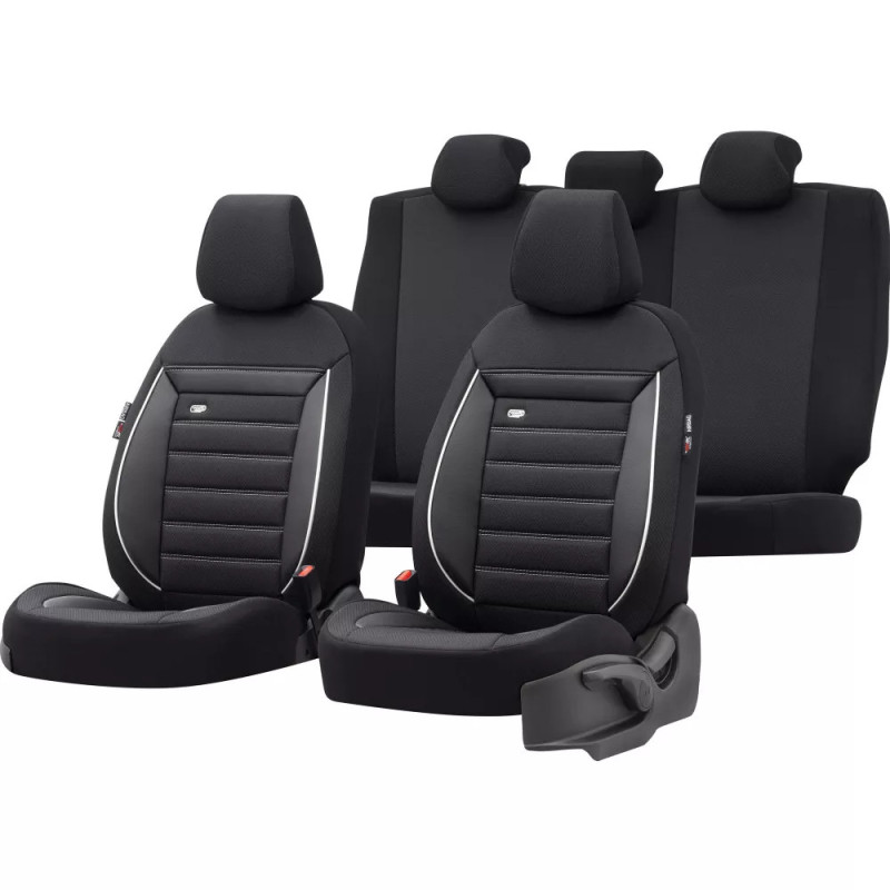 Car seat cover Prestige Black / White