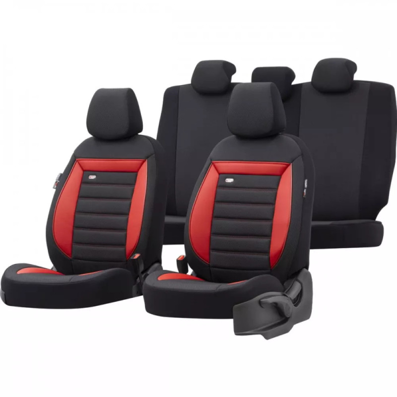 Car seat cover Prestige Black / Red